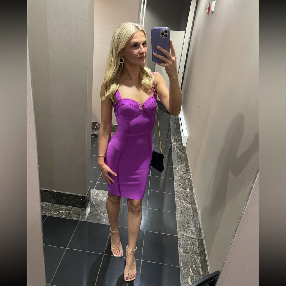 Akira Purple Bandage Dress